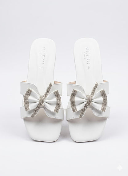 White Casual Women Slipper BZ04