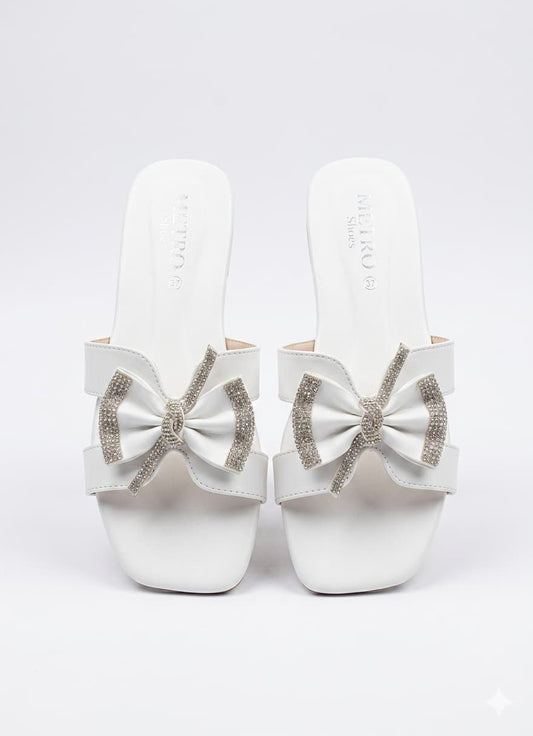 White Casual Women Slipper BZ04