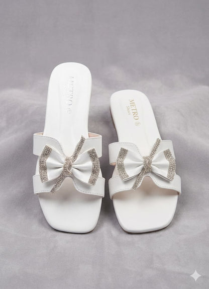 White Casual Women Slipper BZ04