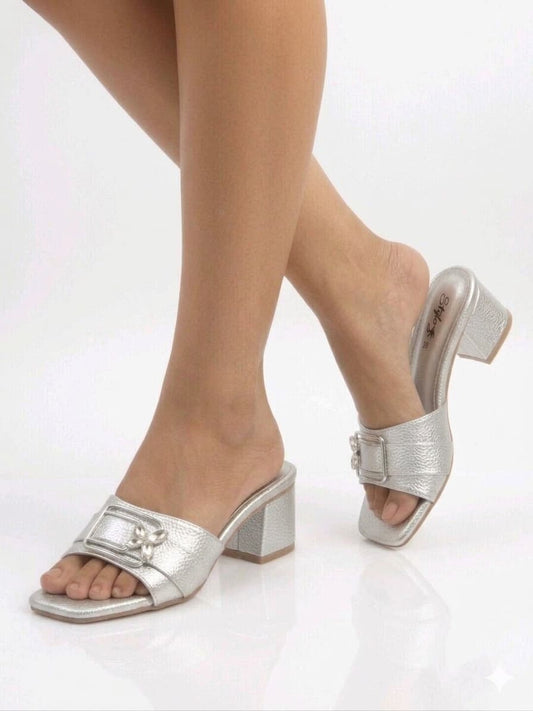 Premium Simple Soft Casual Women Sandel BZ1004 Silver