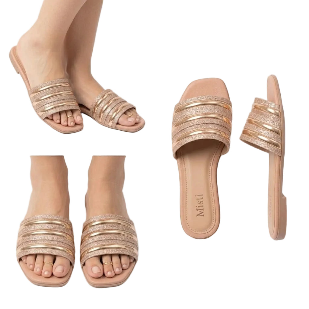 Premium Crystel Casual Women Slipper BZ106