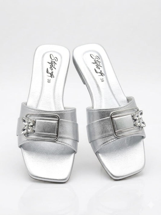 Premium Simple Soft Casual Women Sandel BZ1004 Silver