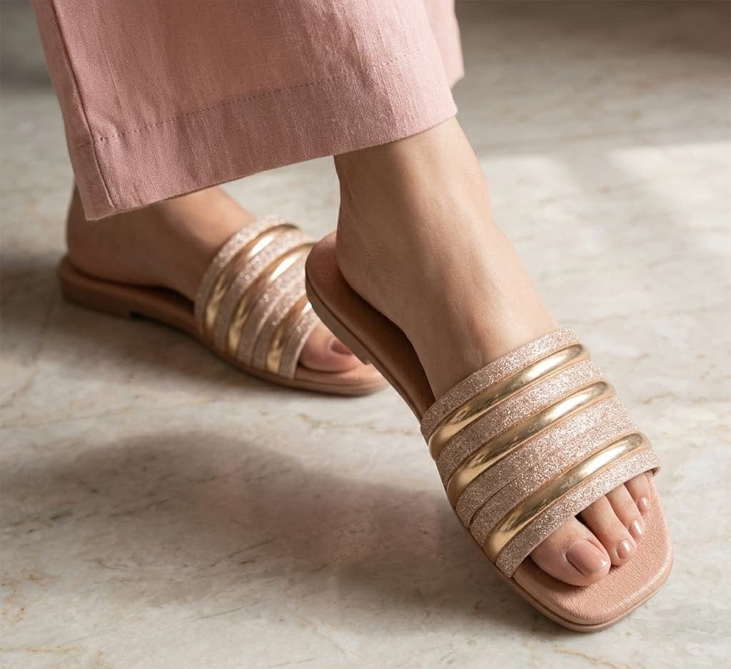 Premium Crystel Casual Women Slipper BZ106