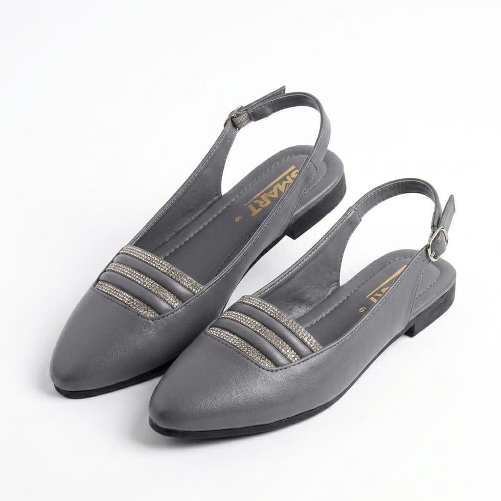 Premium Handcrafted Ethnic Juttis Gray Colour