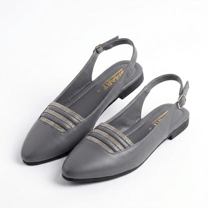 Premium Handcrafted Ethnic Juttis Gray Colour