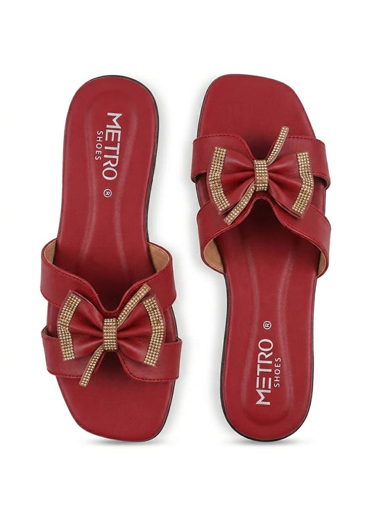 Maroon Casual Women Slipper BZ01